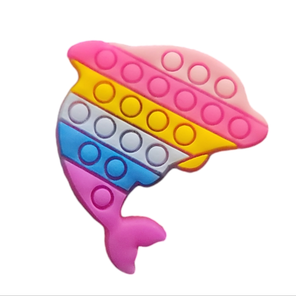 NEW Dolphin Pop It Croc Charm